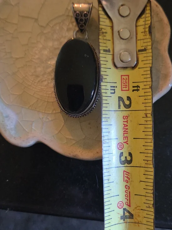 Black Onyx Pendant - powerful protection stone - Picture 5 of 5